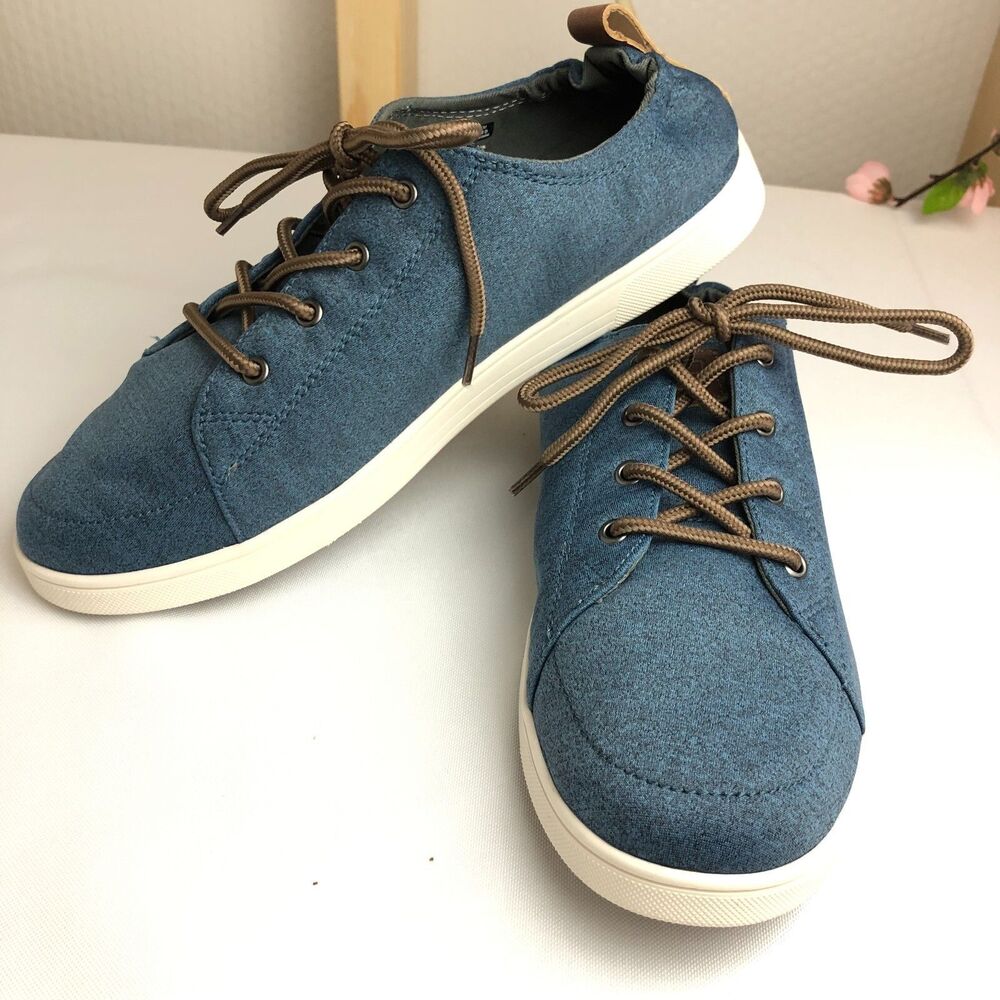 Spenco Santa Clara Womens Size 11 D Casual Shoes Blue with Brown Lace Sneakers
